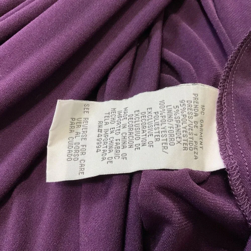 R & M Richards Plus 14 Formal PROM GALA EVENT Purple, empire waist  halter Dress - Picture 10 of 16
